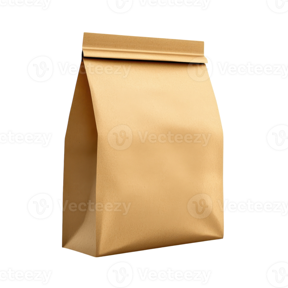 Kraft Package Mockup Design on transparent background. png