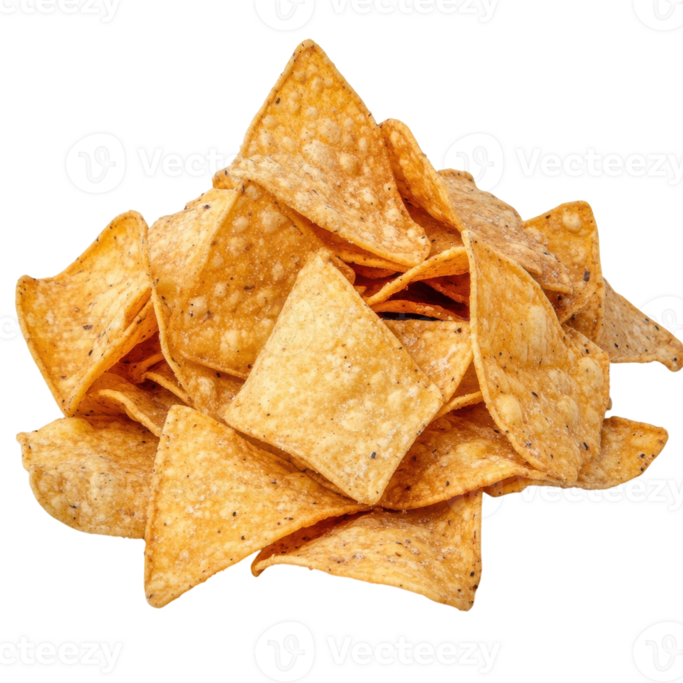Crispy Nacho Chips Background on transparent background. png