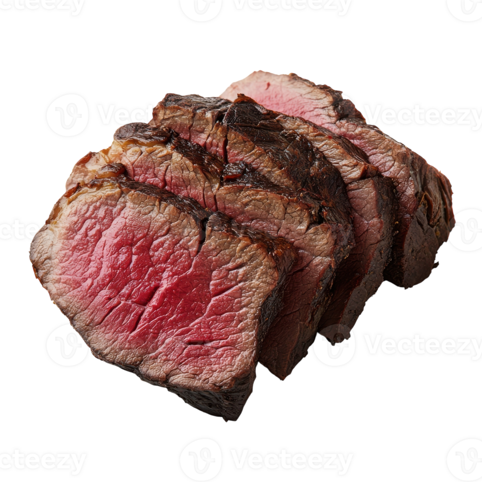 Prime Beef Cut White Background on transparent background. png