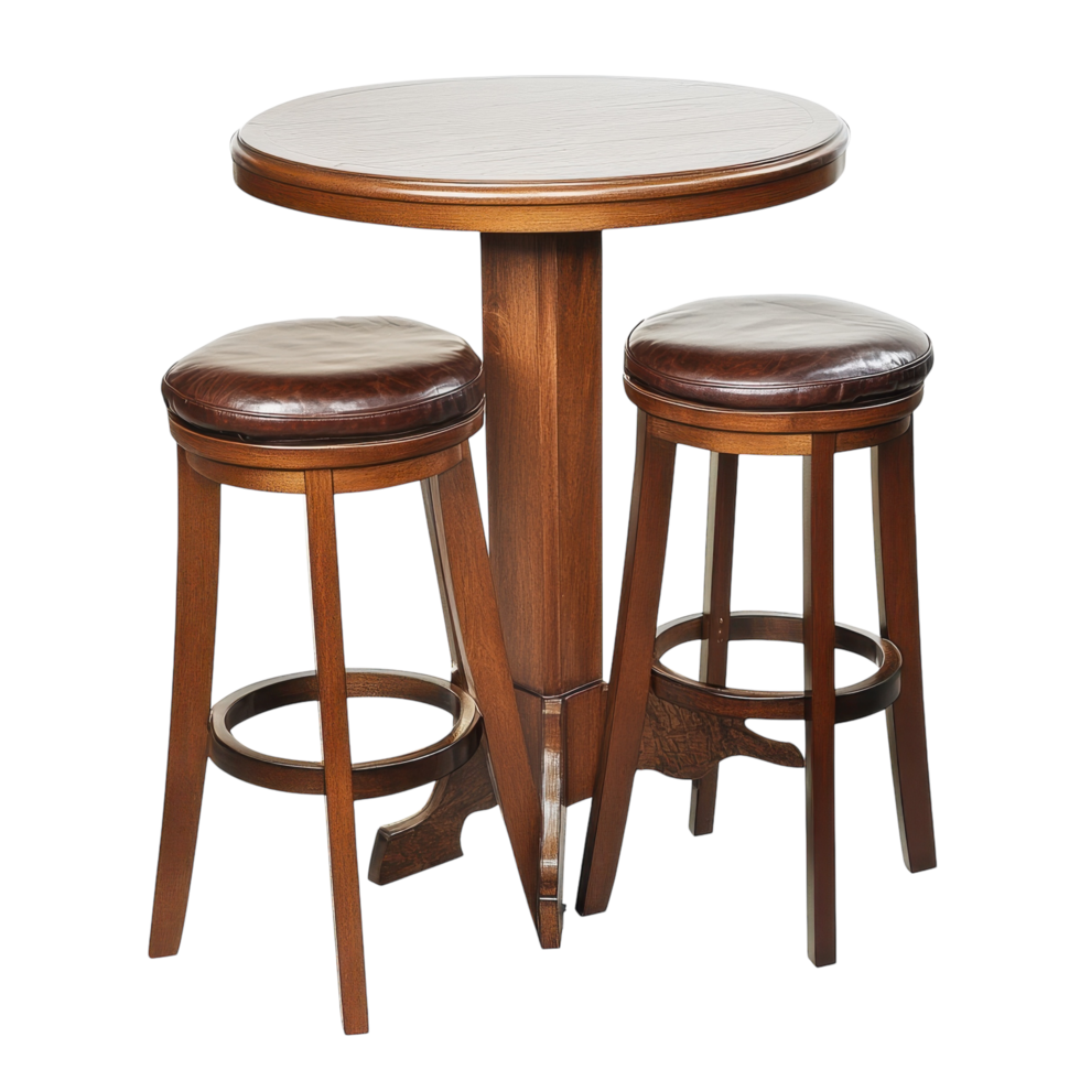 Elegant Pub Table Setting on transparent background. png
