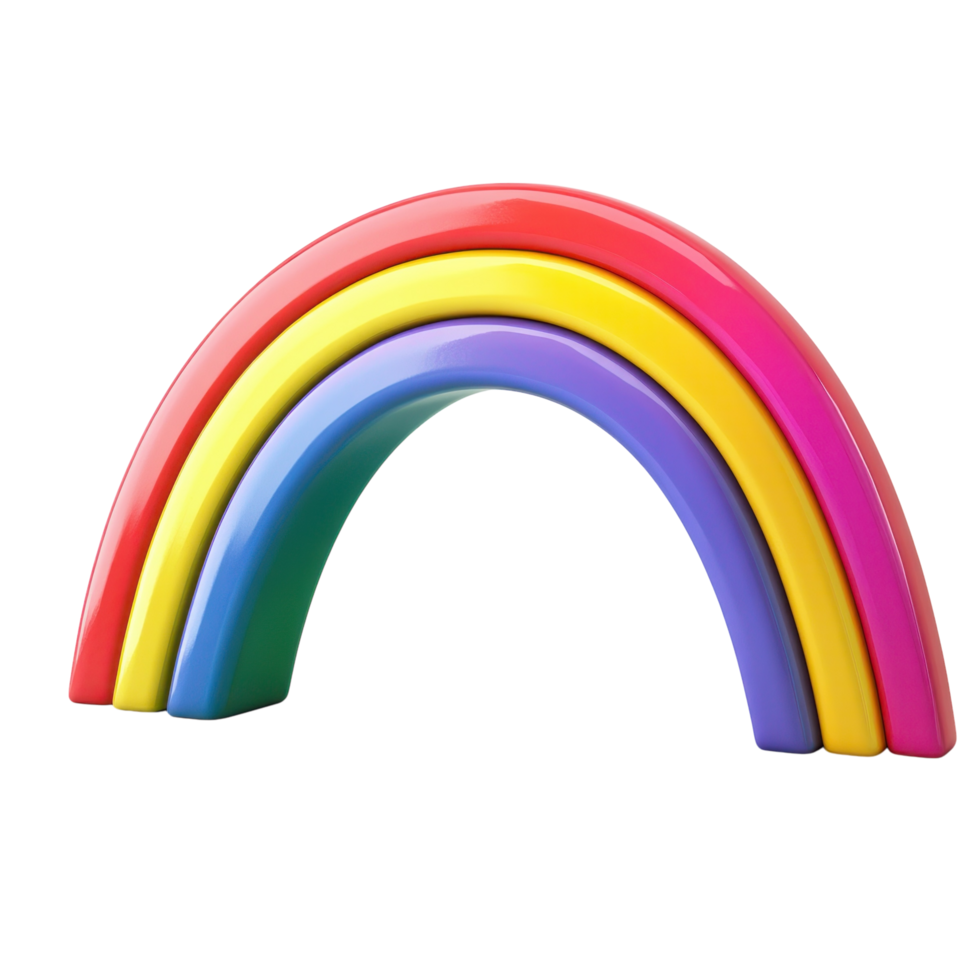 Vibrant Rainbow Background on transparent background. png