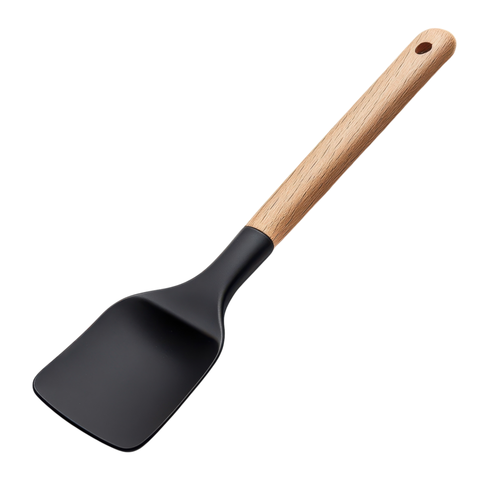 Silicone Spatula on White Background on transparent background. png