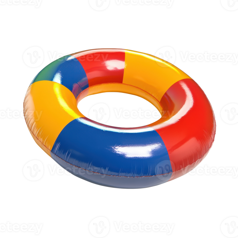 Summer Fun Swimming Ring on transparent background. png