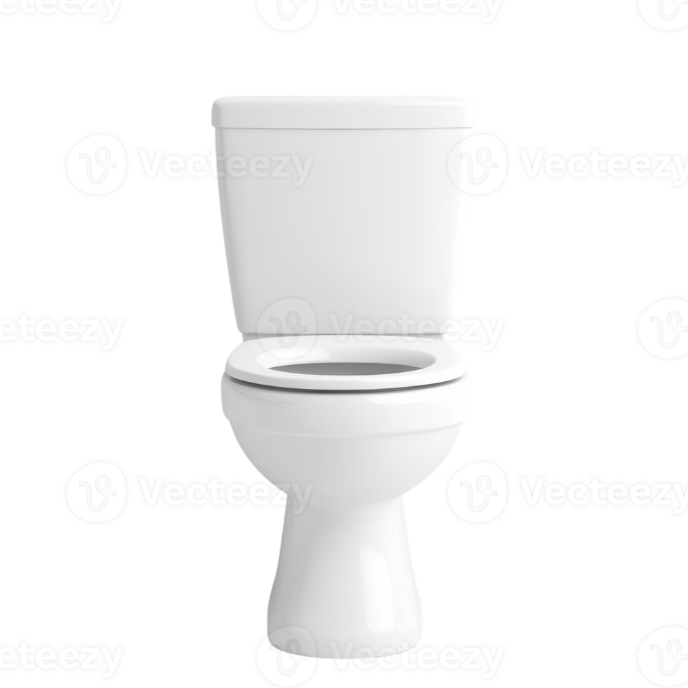 Clean Modern Toilet Bowl on transparent background. png