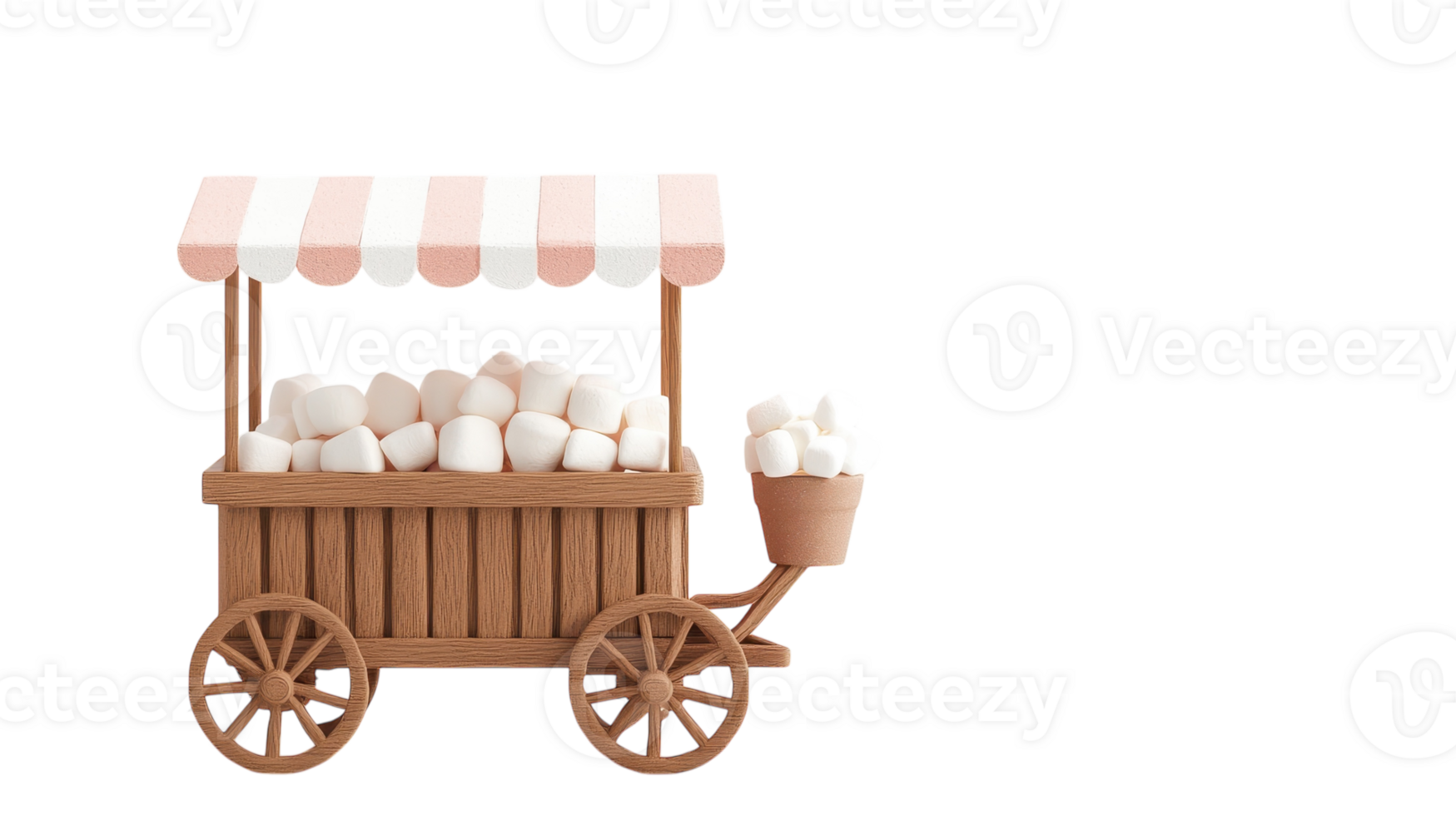 A Vibrant Hot Chocolate and Marshmallow Cart Perfect for Winter Events and Festivities, Featuring a Cozy Setup Ideal for Holiday Gatherings. png