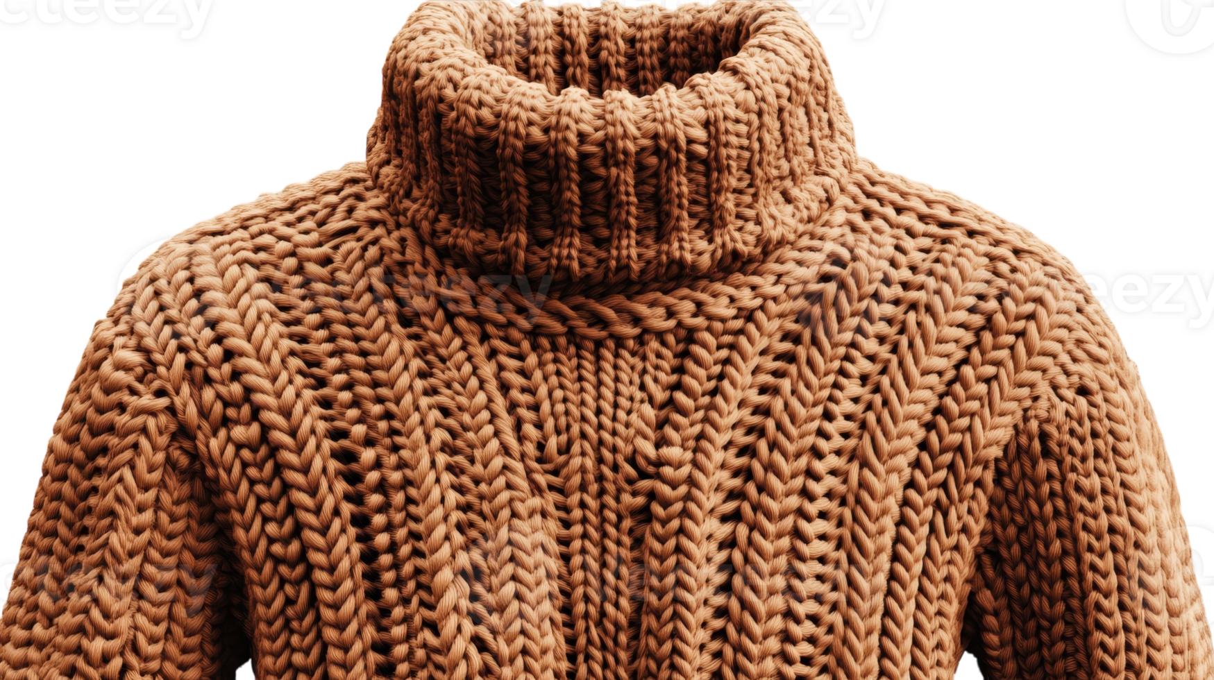 Stylish High Neck Sweater Featuring Chunky Knit Design Perfect for Winter Fashion and Cozy Outfits. png