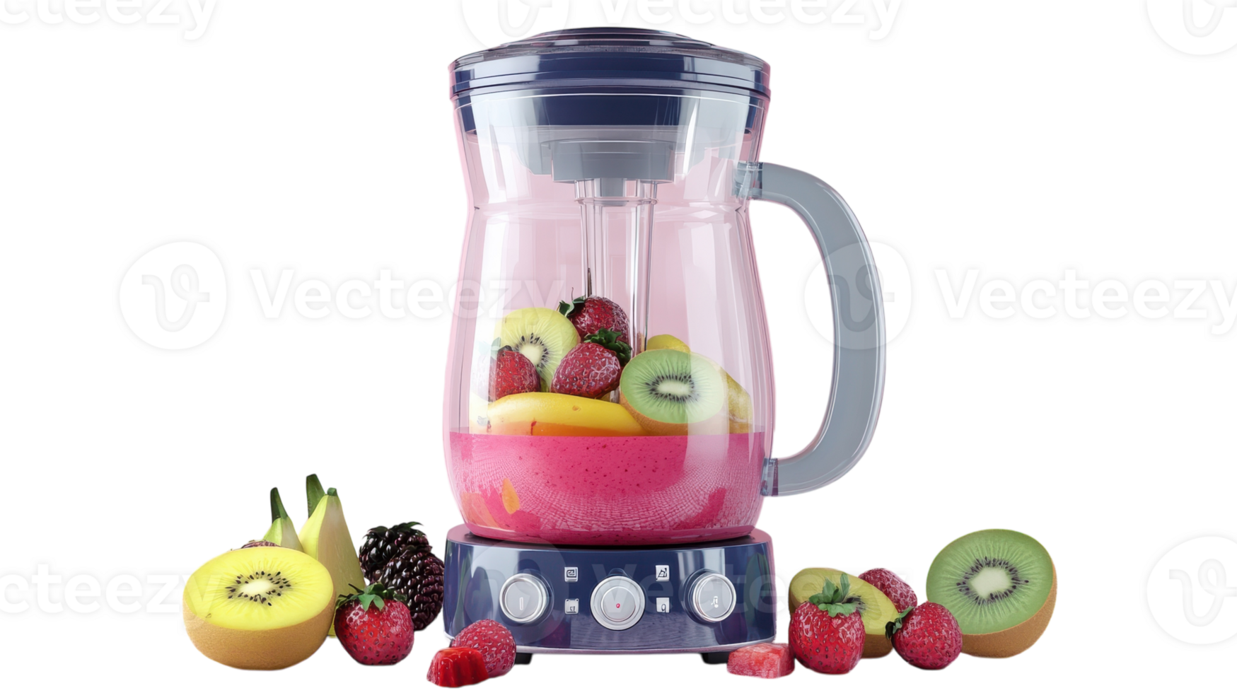 High-Quality Kitchen Blender with a Vibrant Fruit Smoothie Perfect for Healthy Recipes and Meal Preparations in Modern Homes. png