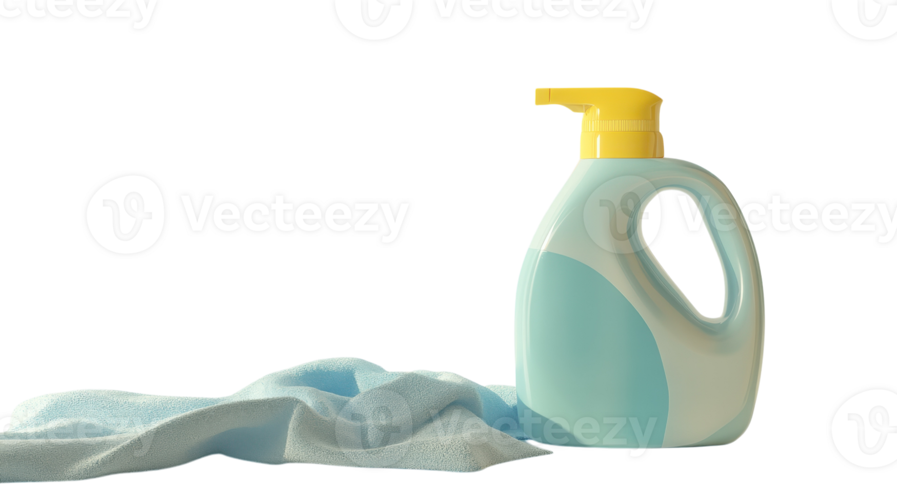 A Laundry Detergent Bottle and Fabric Softener Displayed Together for a Clean and Fresh Laundry Experience. png