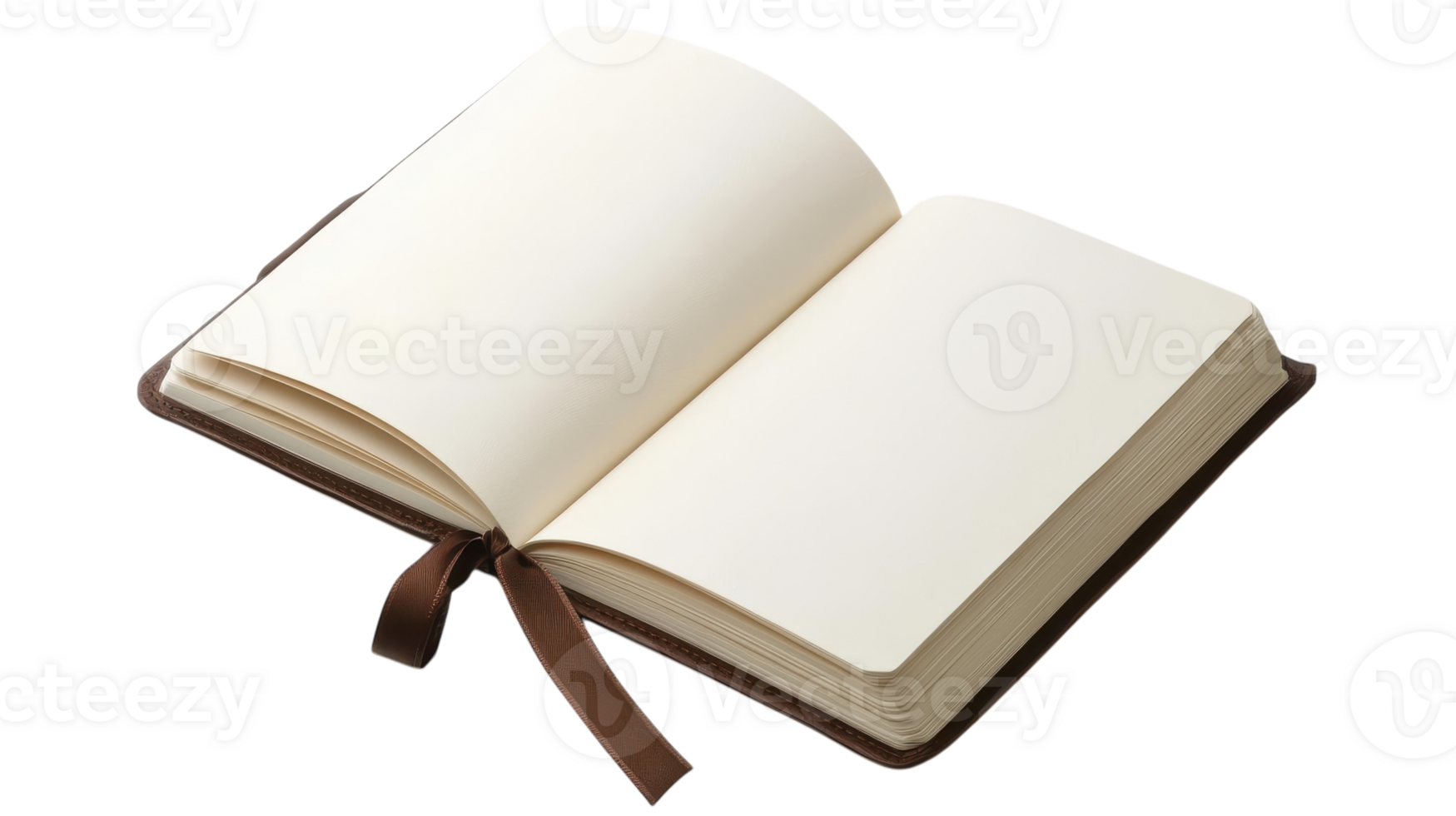 An open book with a brown ribbon tied around it png
