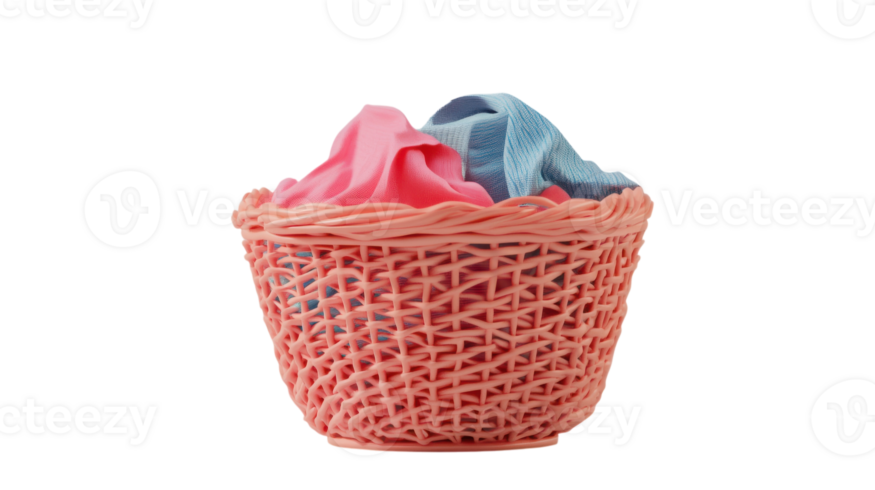A Cozy Laundry Basket Filled with Freshly Cleaned Clothes Perfect for Your Laundry Room Decor or Laundry Services. png