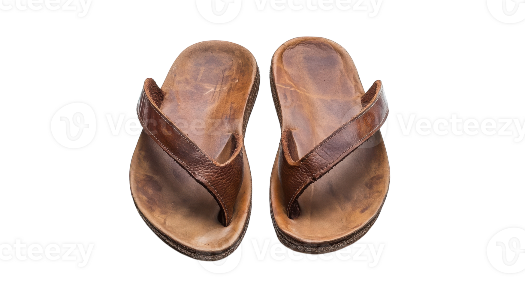 Stylish and Comfortable Leather Sandals Perfect for Casual Outings or Beach Days. png