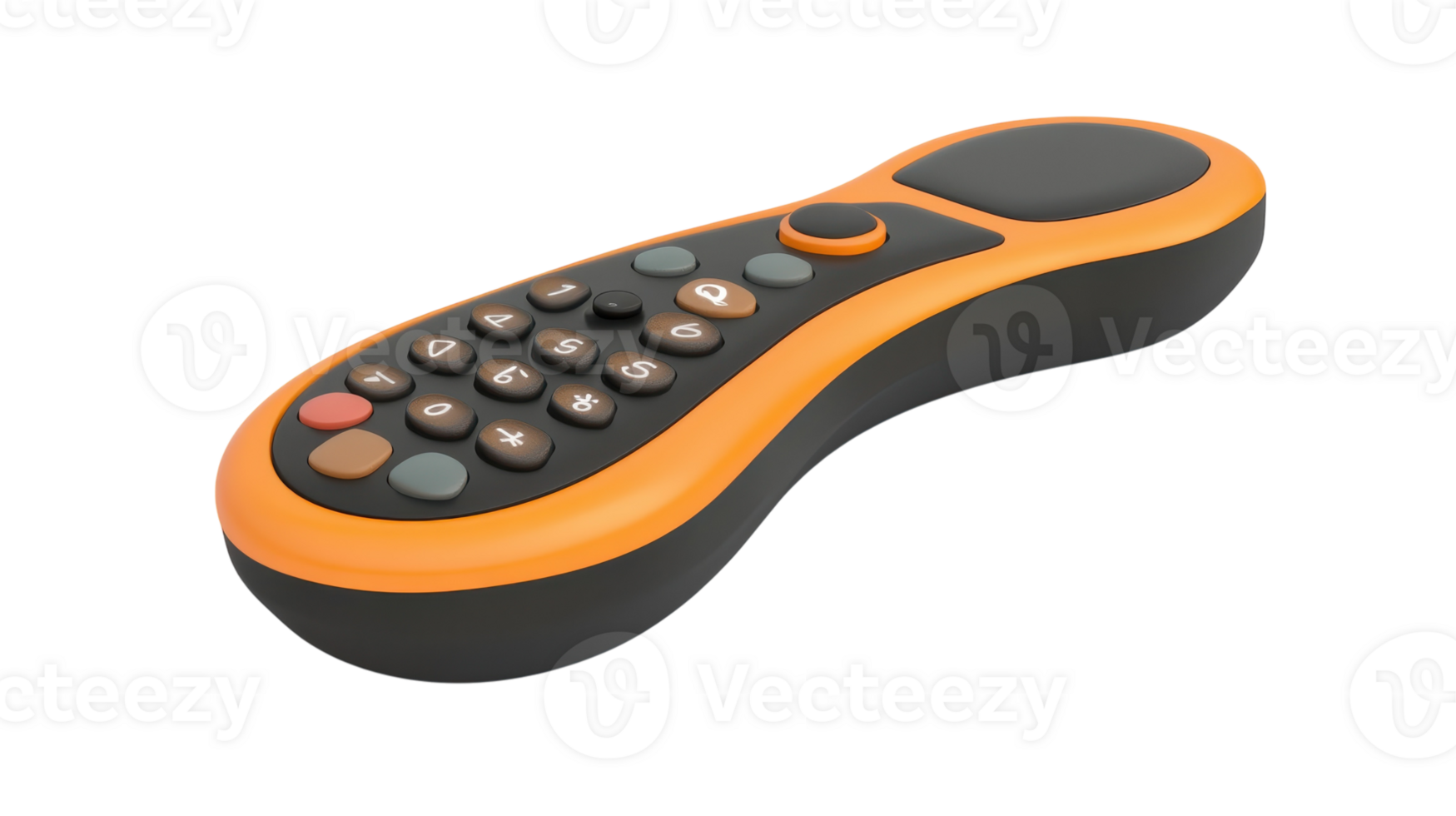 A sleek remote control for television set placed on a clean white background, ideal for showcasing modern home entertainment gadgets and accessories in digital marketing or e-commerce platforms.. png