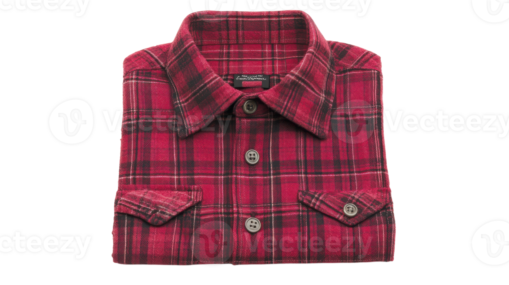 Stylish Red Plaid Flannel Shirt Featuring a Classic Button-Down Design Perfect for Casual Outings and Seasonal Layering. png