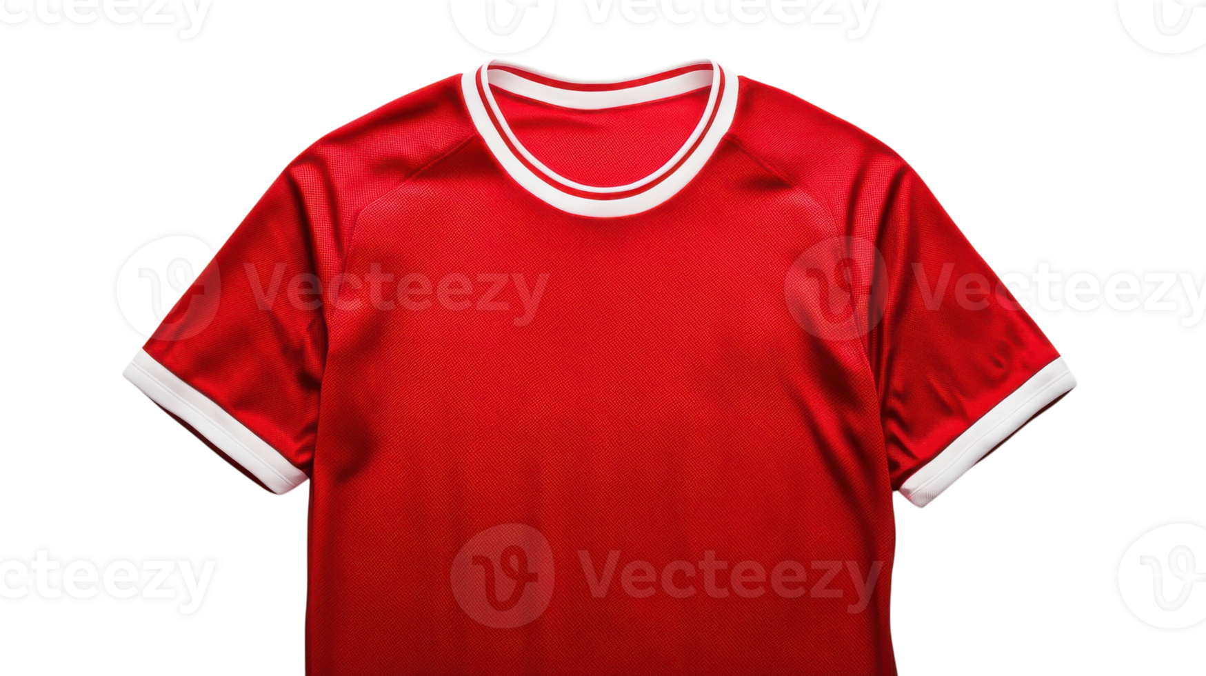 High-quality Red Sports Jersey Featuring a Team Logo, Perfect for Sports Events, Team Practice, or Merchandise Promotional Use. png
