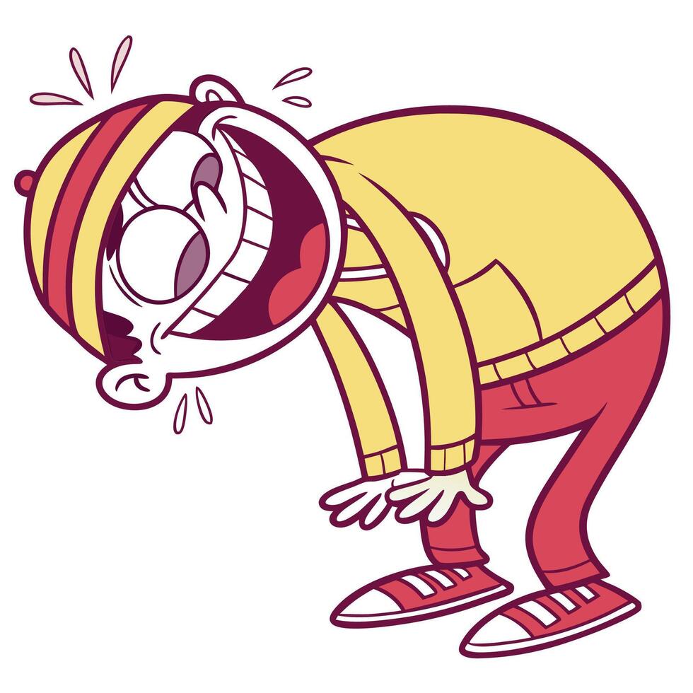 a cartoon man with a funny expression vector