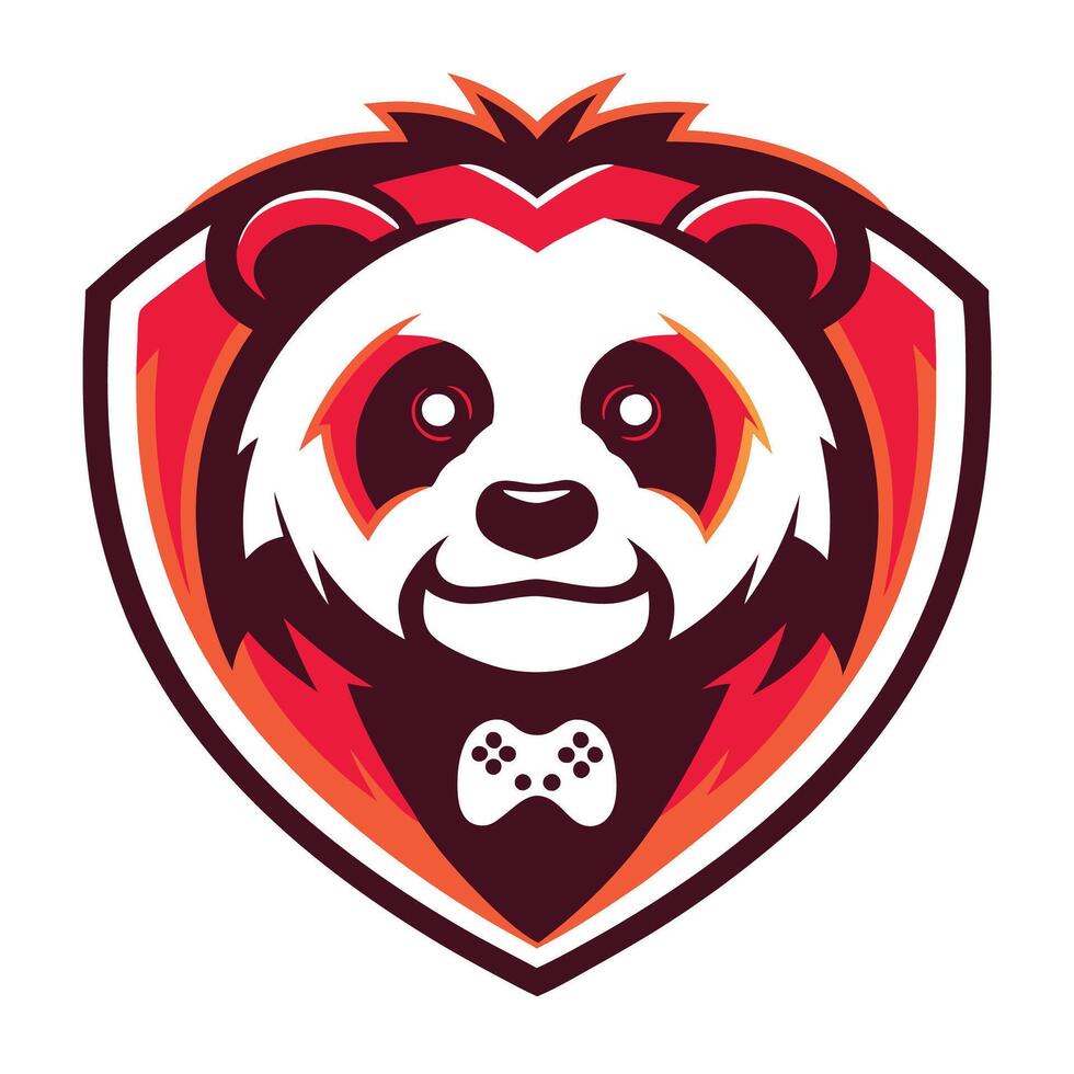 a panda bear with a bow tie on its head vector