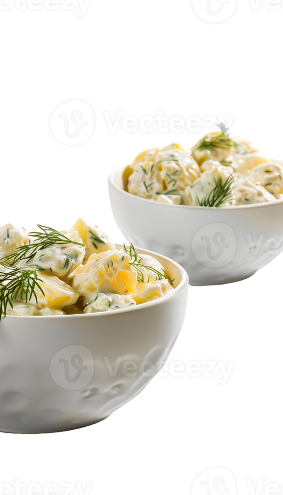 Creamy Potato Salad with Fresh Dill in Bowls png