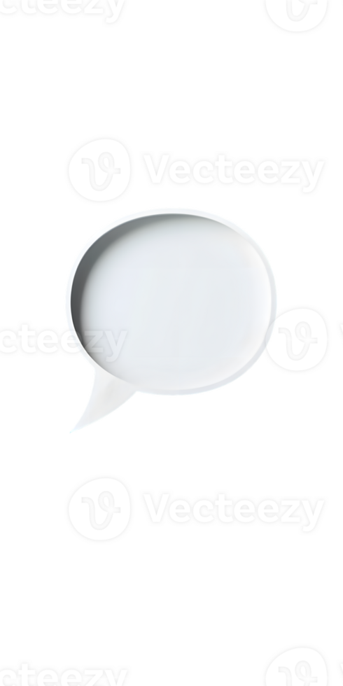 Empty White Speech Bubble Ready for Text png