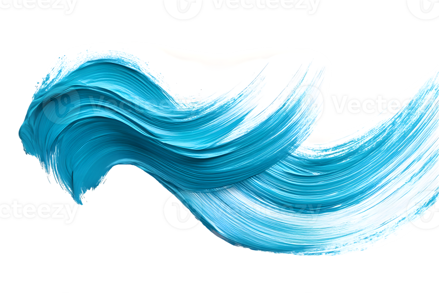 Dynamic Blue Brushstroke Abstract Painting png