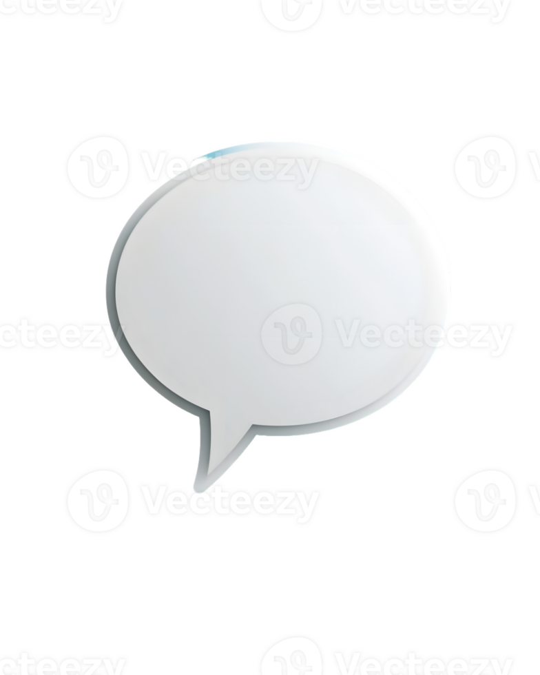 Empty White Speech Bubble for Communication Design png