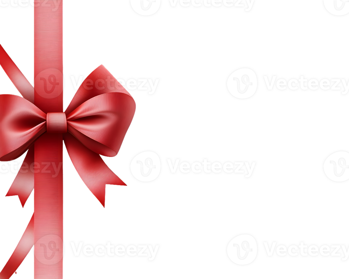 Elegant Red Satin Ribbon Bow for Festive Occasions png