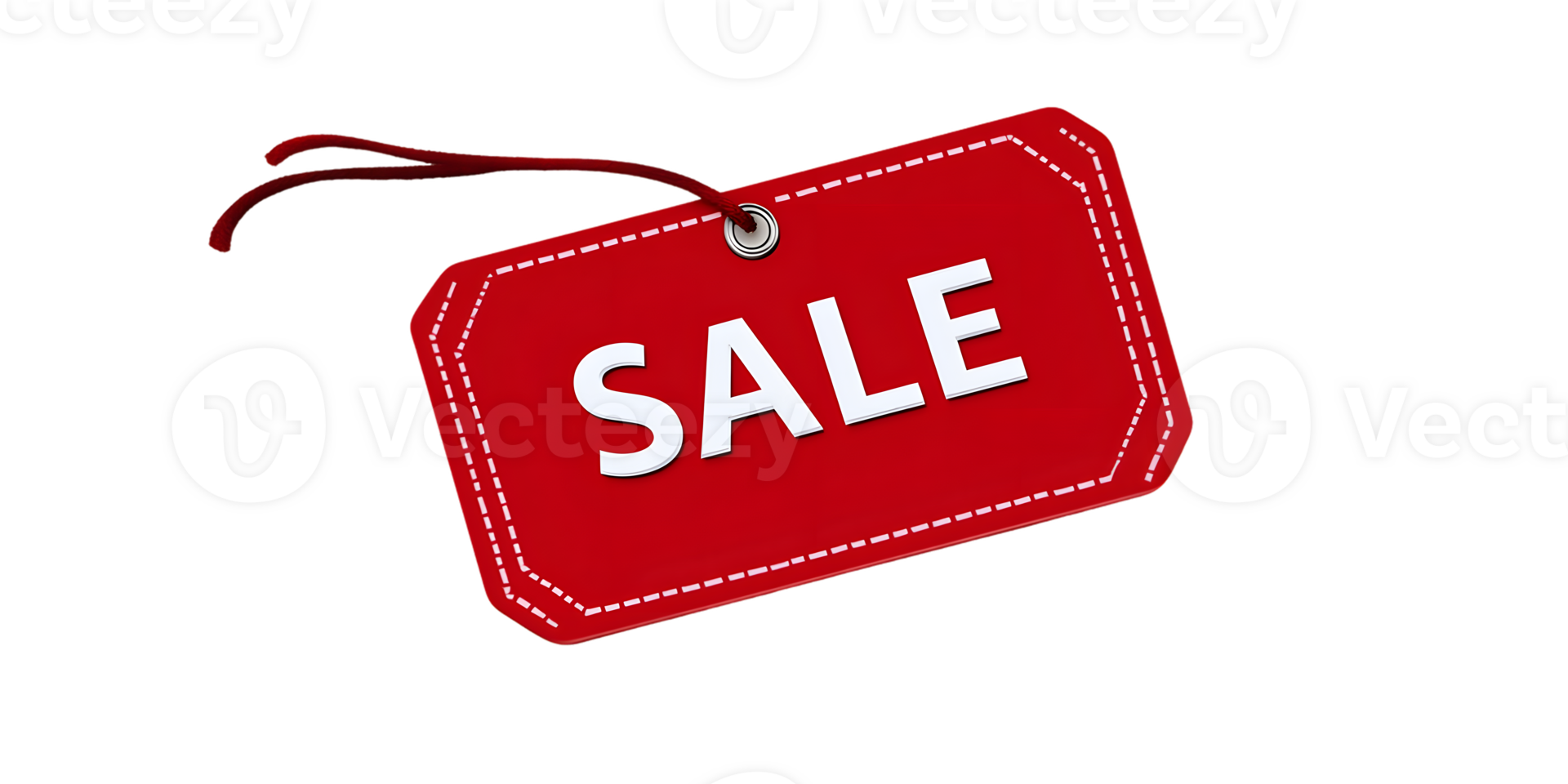 A Red Sale Tag with String png