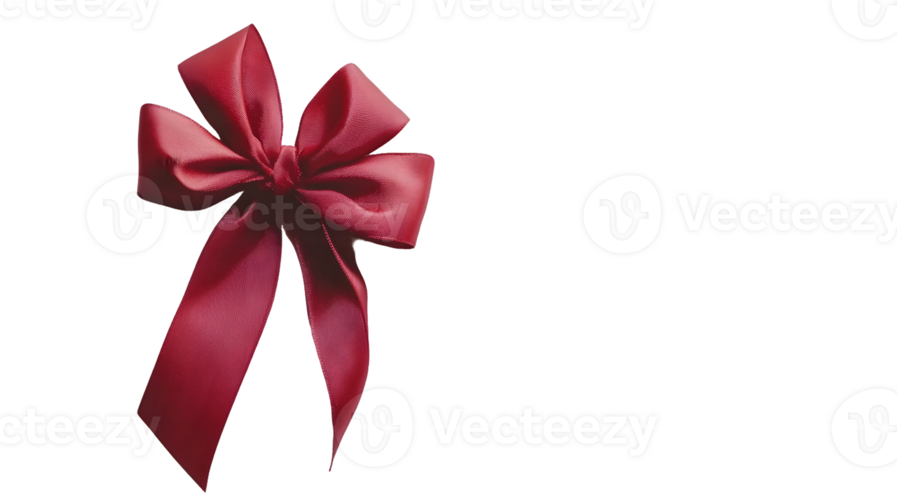 Sparkling Red Ribbon Bow, Elegant Festive Decoration png