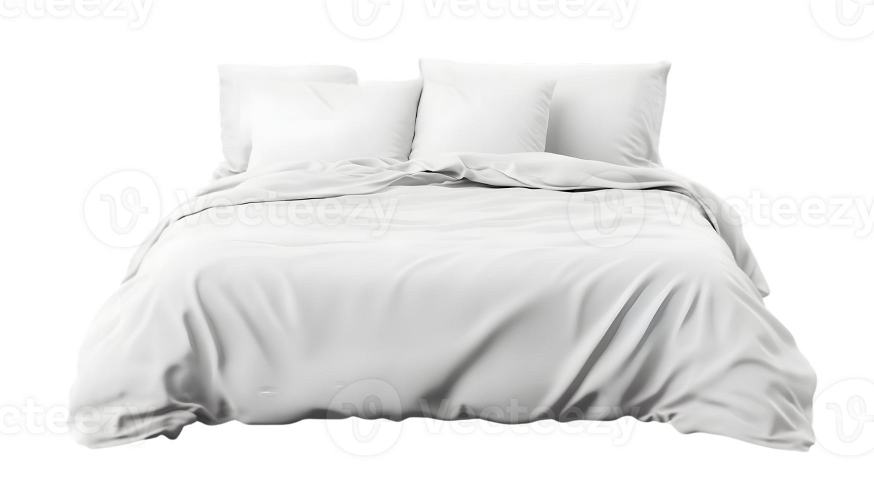 Crisp White Bedding on a Made Bed png