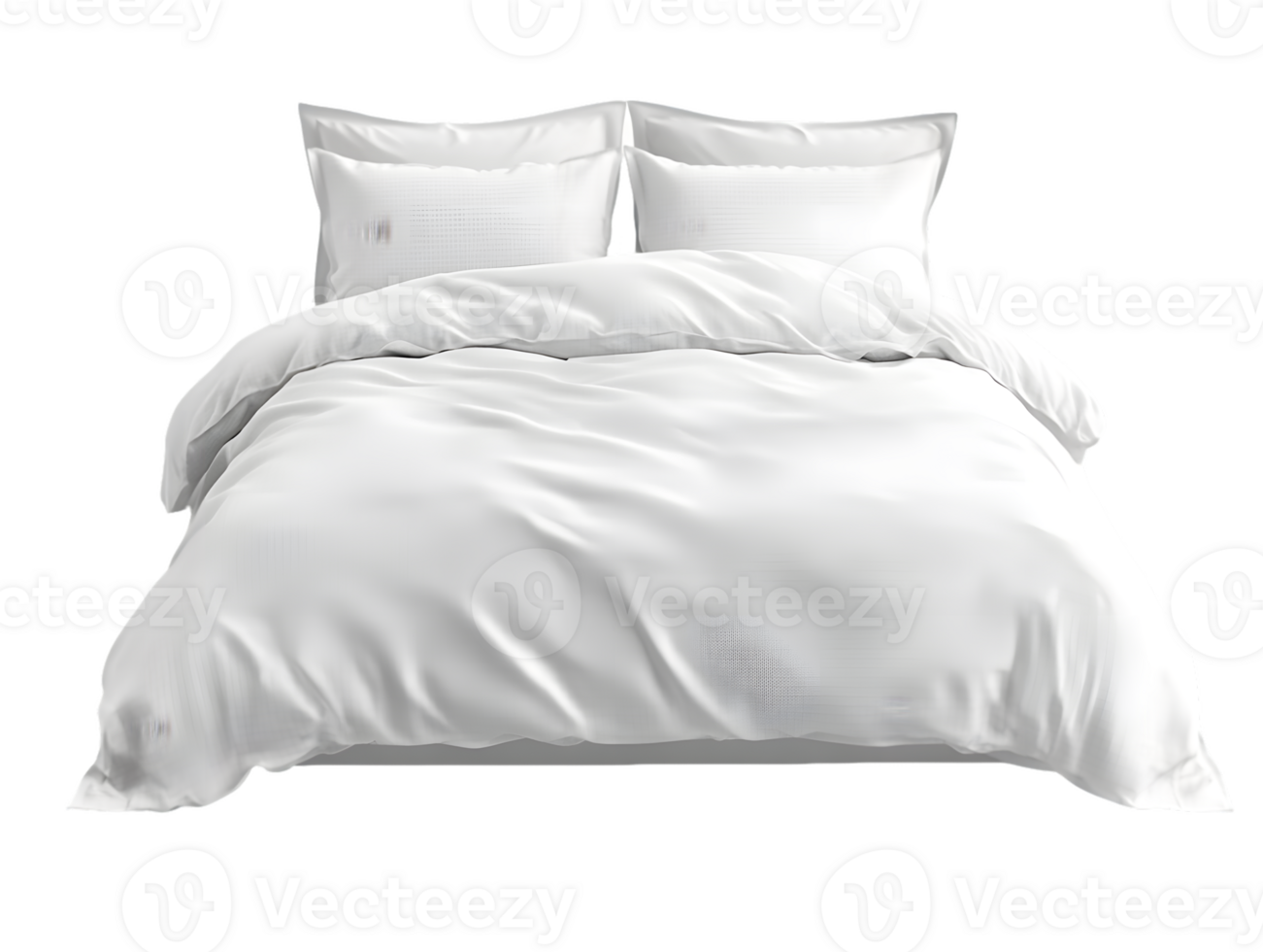 Elegant White Embroidered Bedding Set png
