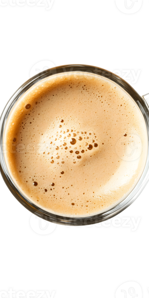 Close-Up View of Coffee with Creamy Texture png