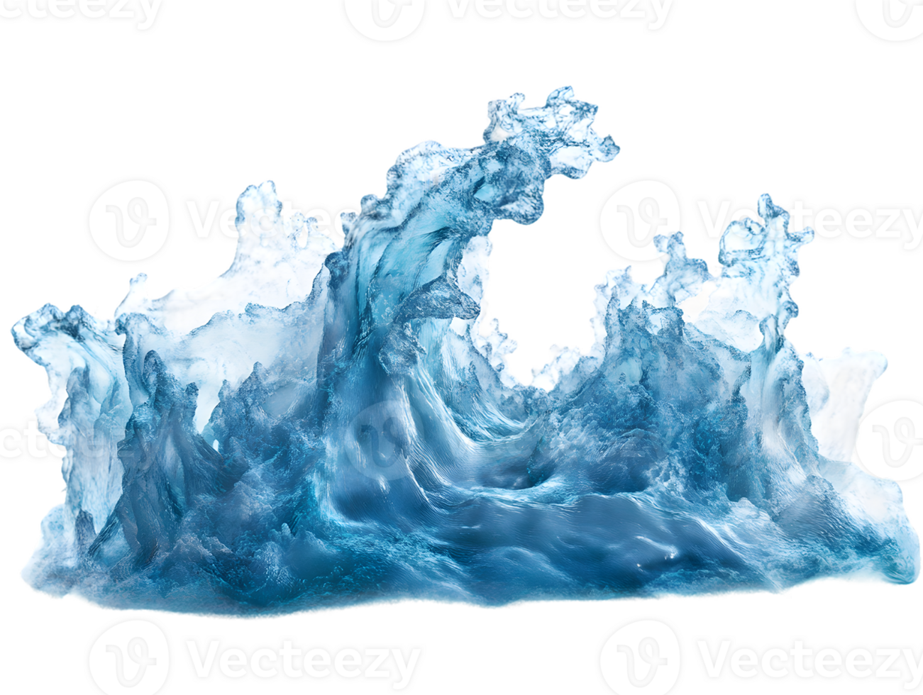 Dynamic Ocean Wave A Study in Blue and White png