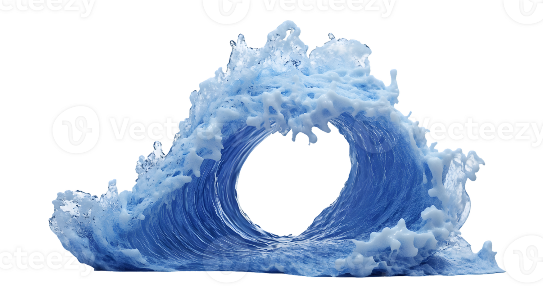 Powerful Ocean Wave Forming a Perfect Circle png