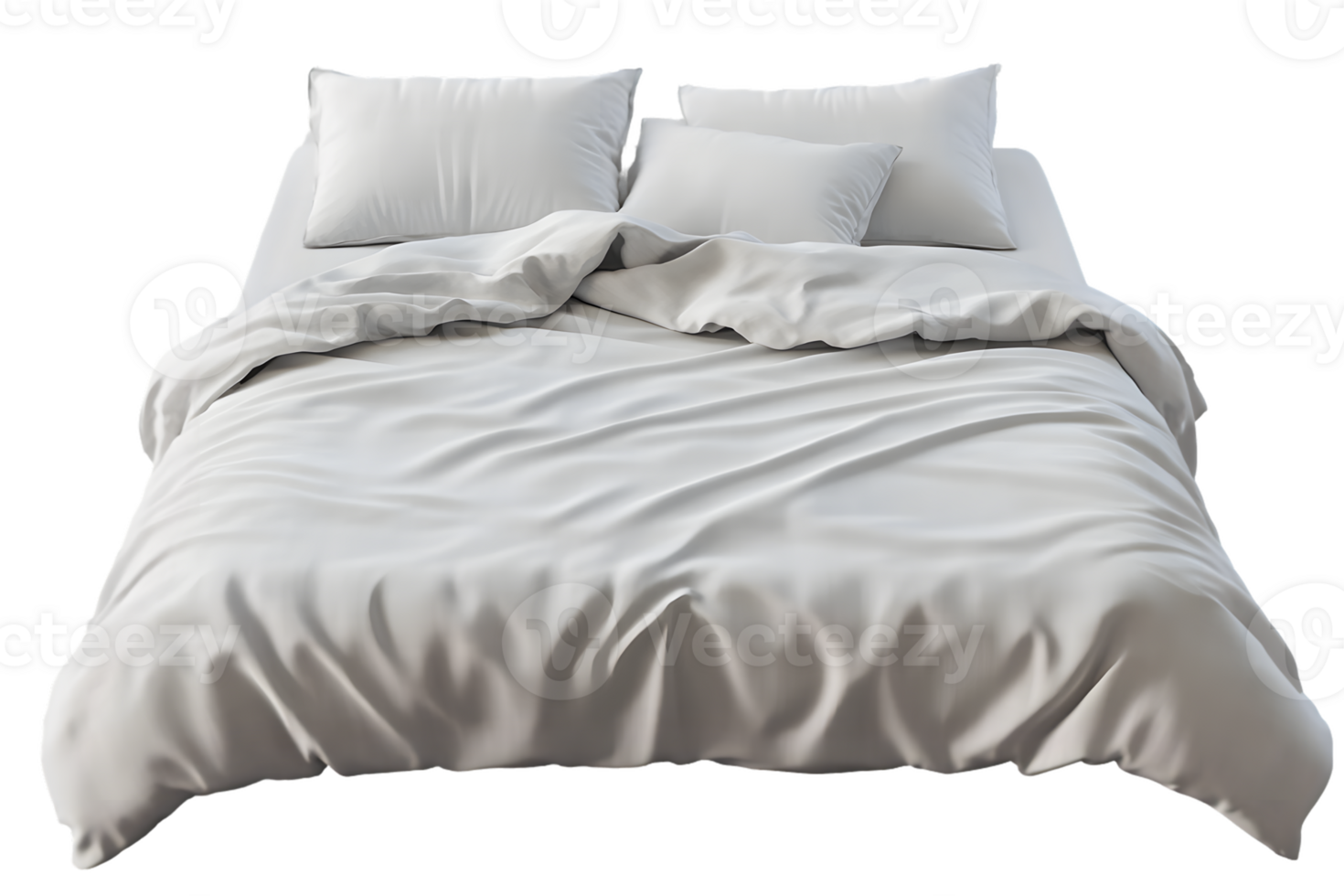 Serene White Bedding on a Minimalist Bed png