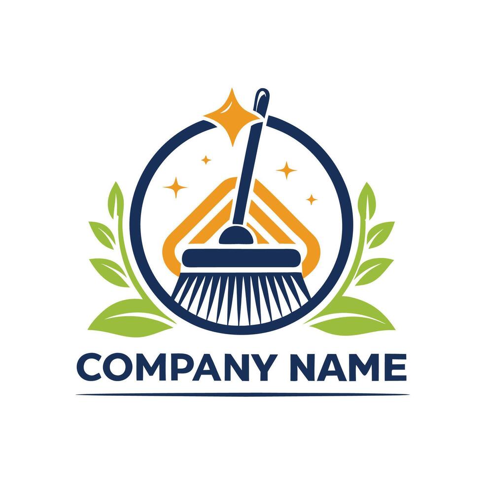 cleaning company logo design vector
