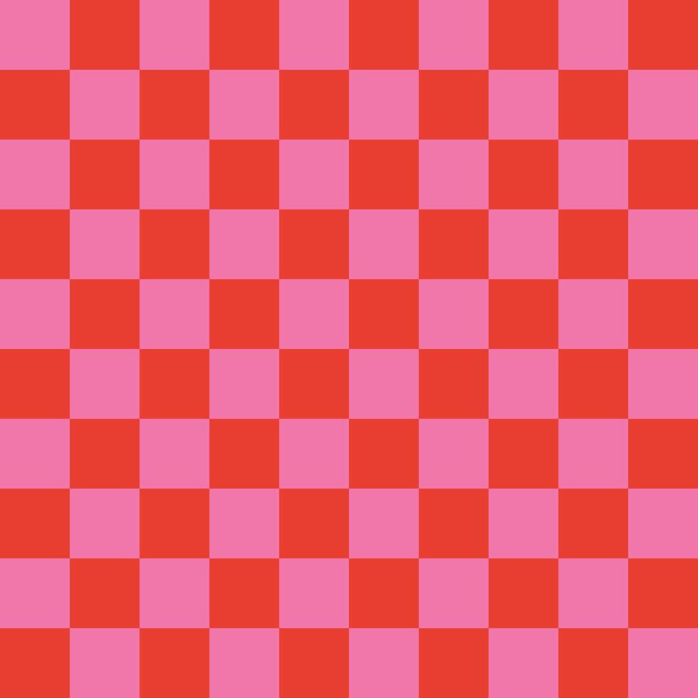 checkered seamless pattern with red and pink squares vector