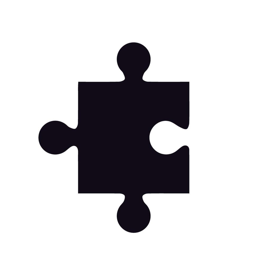 puzzle silhouette symbol design vector