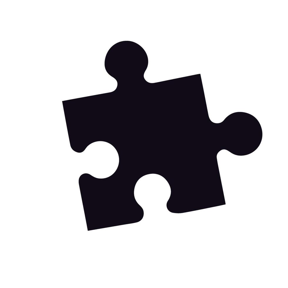black Jigsaw puzzle icon design vector
