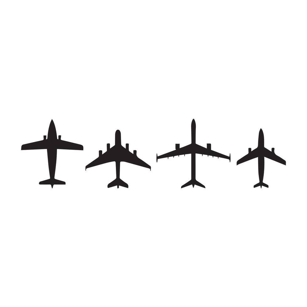 Airplane silhouette illustration vector