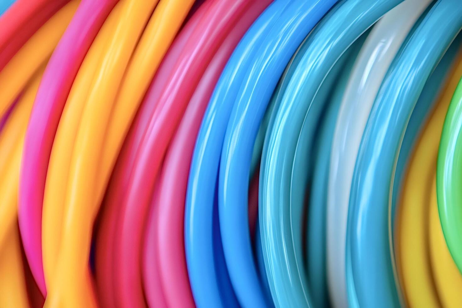 Colorful cable wires creating a vibrant pattern photo