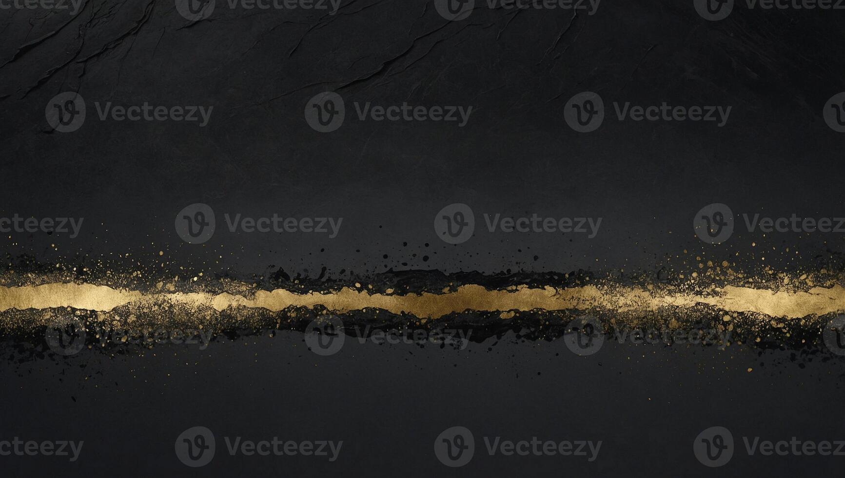 black and gold background with splashes of gold paint photo