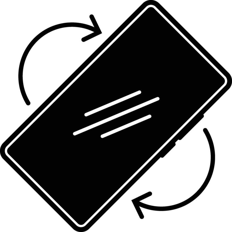 Smart Mobile Phone Rotation Symbol Icon vector