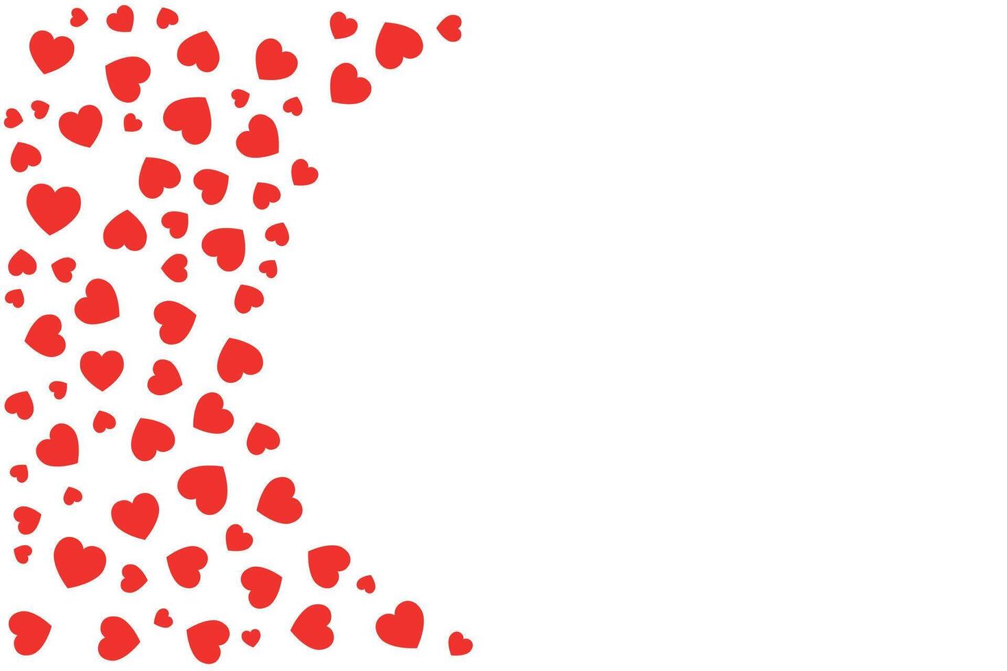 Heart canvas with copy space, white background vector