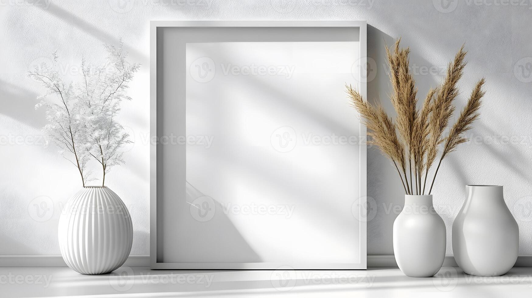 White photo frame with matching matting demonstrates elegant modern design against clean white background, featuring thin black border and matte finish. matting