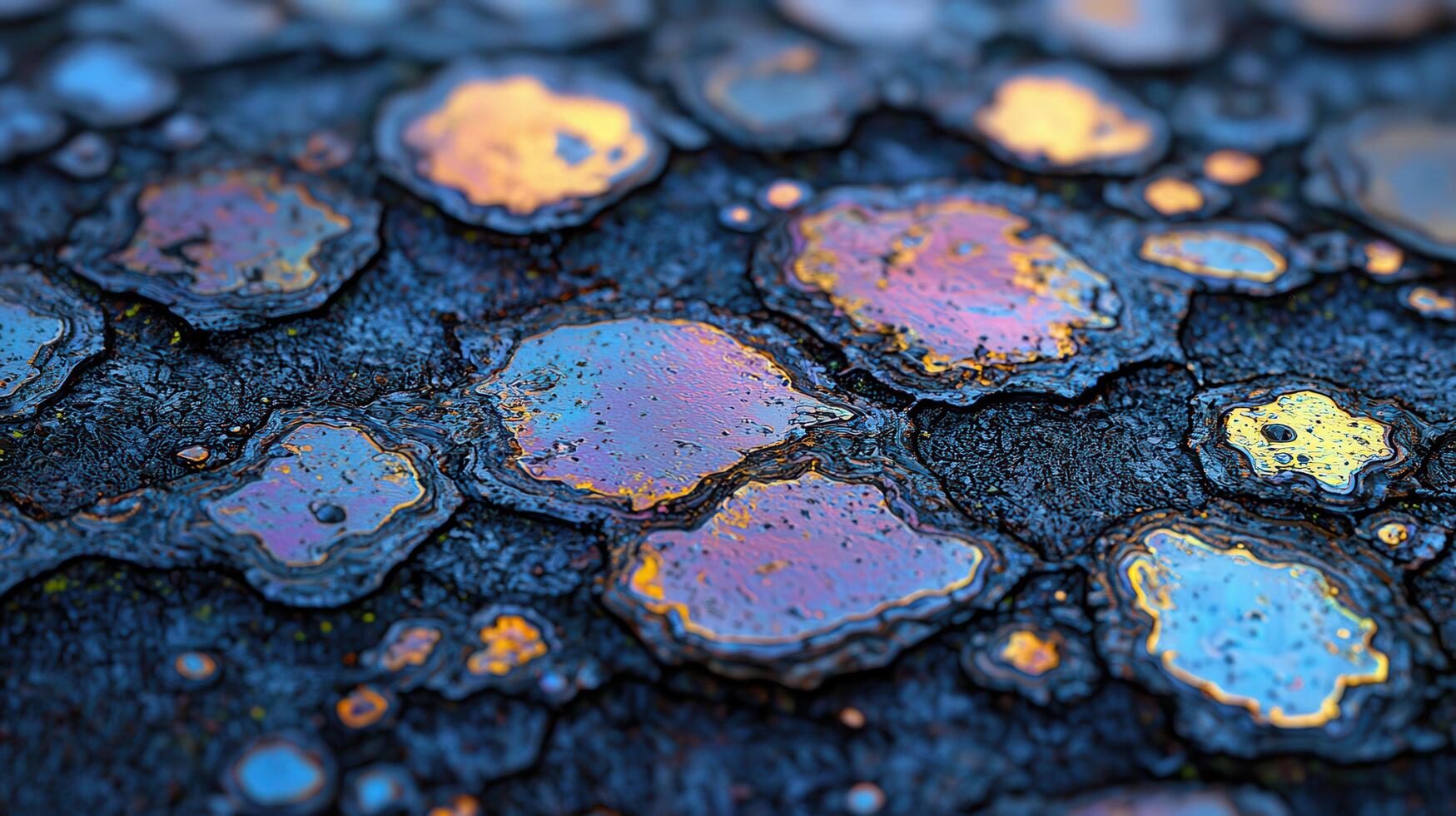Abstract Iridescent Texture Close up Macro Shot of Colorful Patterned Surface photo