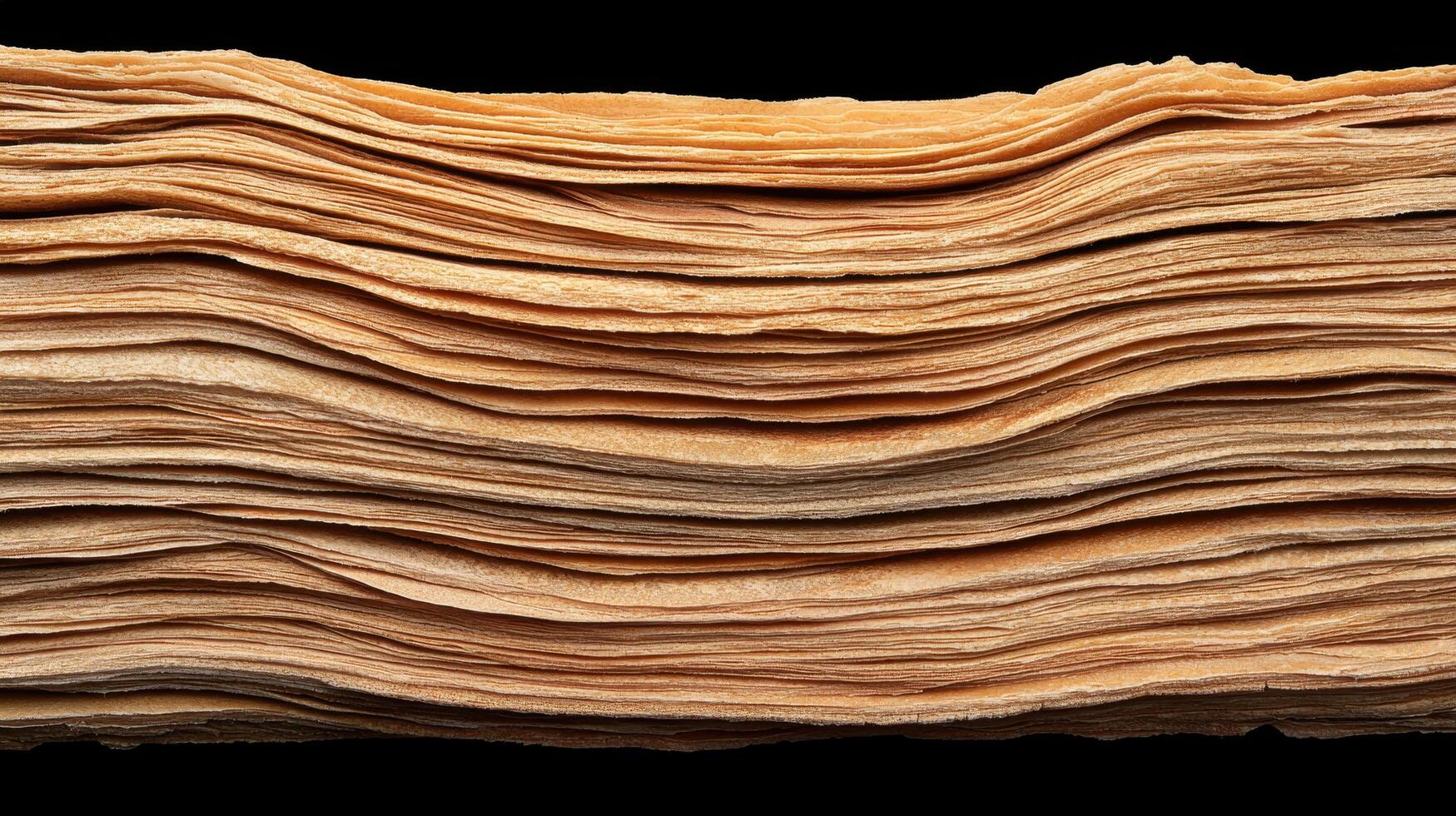 Layered Textured Paper Stack Close up Macro Photography of Aged Brown Paper Sheets photo