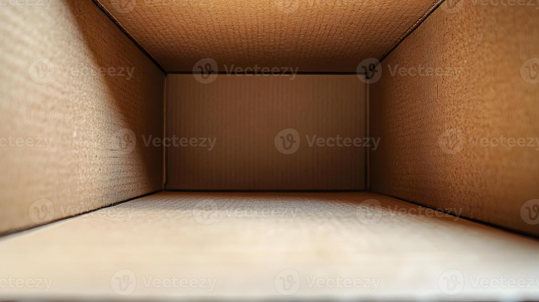 Inside An Empty Cardboard Box Shows Texture And Light photo