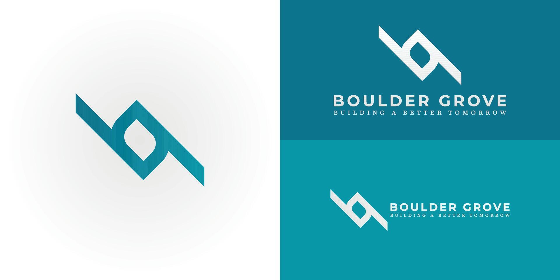 The dynamic logo design creatively intertwines the initials B and G, creating a unique and visually striking symbol that evokes a sense of growth, stability, and architectural innovation. vector