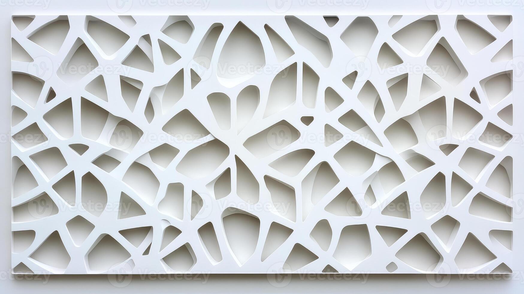 Elegant White Geometric Pattern Creates Intriguing Visual Depth photo