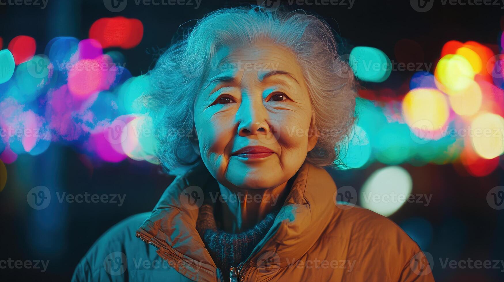 Neon Dances With the Moon A Khaki Windbreakers Glow photo
