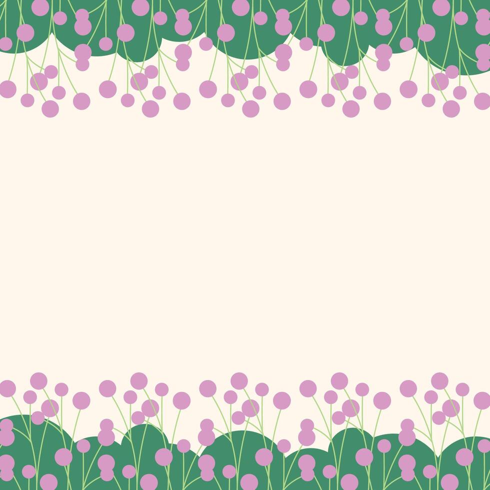 Spring flower greeting card background template vector